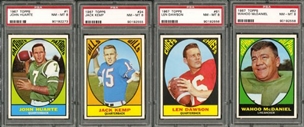 1967 Topps Football PSA Graded NM-MT 8 Complete Set of 132 Cards (PSA Registry set #10)